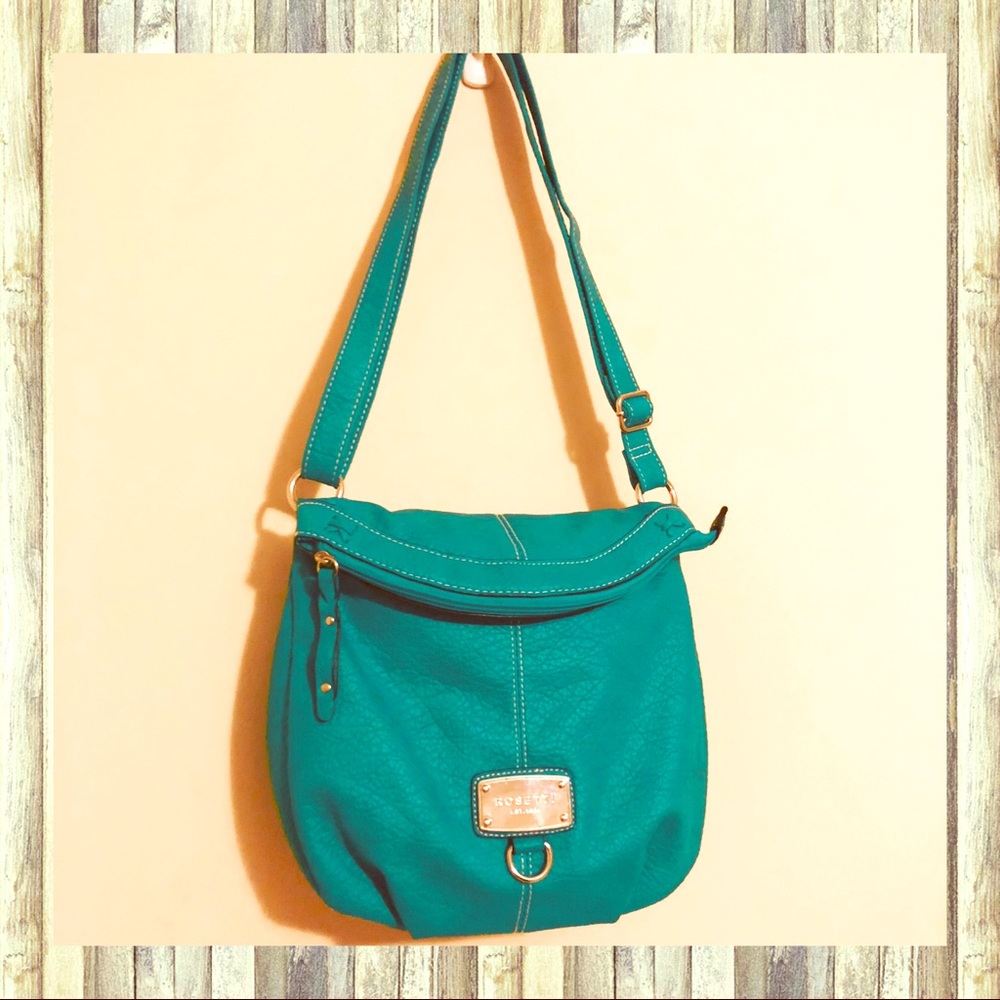 Rosetti Teal Fold Over Crossbody & Shoulder Bag